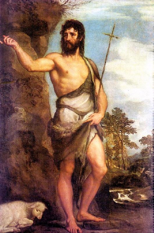 TIZIANO Vecellio St. John the Baptist er Norge oil painting art